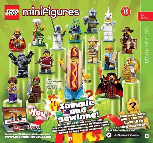 Lego series 13 minifigures leaked--Hot dog guy is awesome