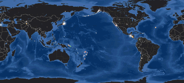 A Timelapse of All the Earthquakes From This Record-Breaking April
