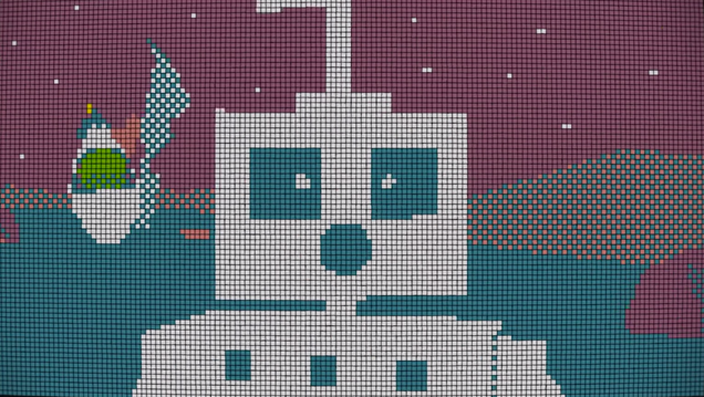 A Robot Love Story Built of a Thousand Rubik's Cubes