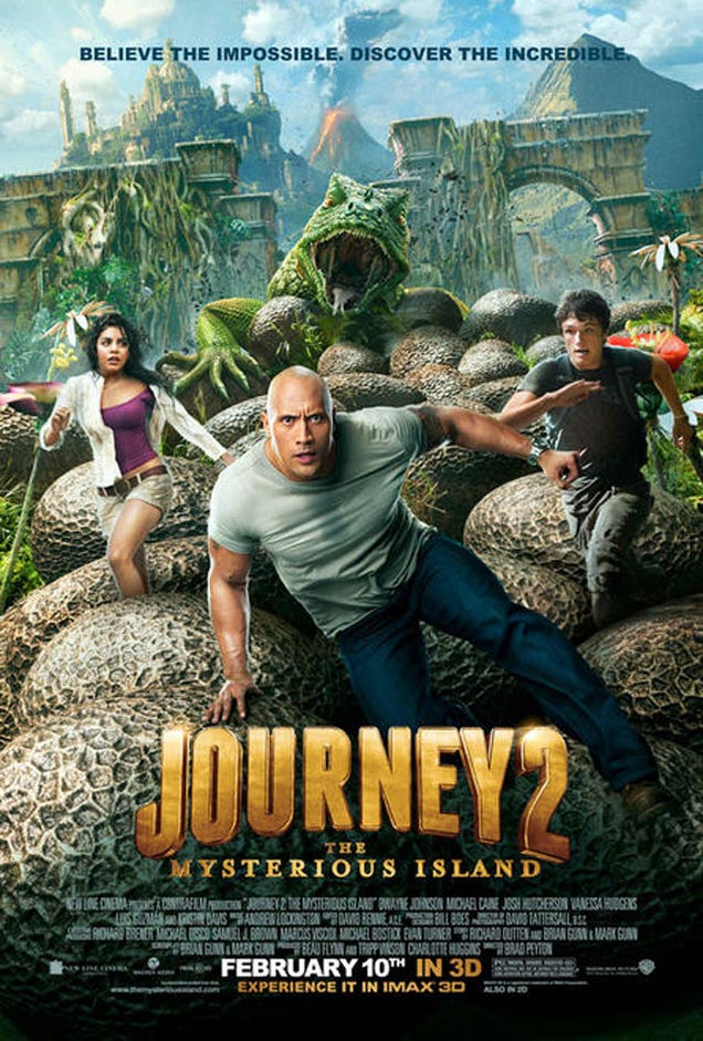 What is Michael Caine thinking in this Journey 2 character poster?