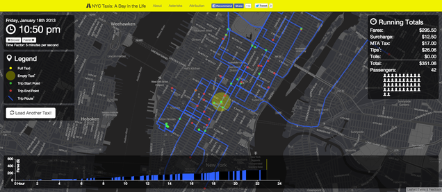 See How Much of NYC a Taxi Driver Sees in a Single Day