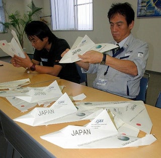 Origami Space Shuttles Unveiled, Kids Around the World Hold Their Breath