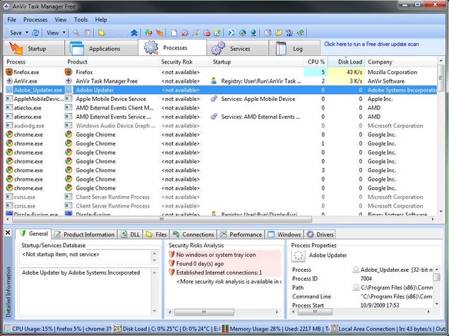 Anvir Task Manager Free Edition