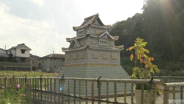 Japan Builds a Castle from 35,000 Empty Beer Cans