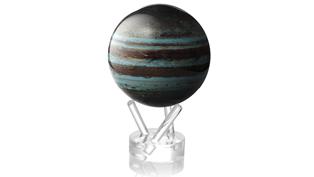 The Earth's Magnetic Field Keeps This Desktop Jupiter Globe Spinning