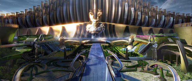 Thor concept art includes a complete map of Asgard