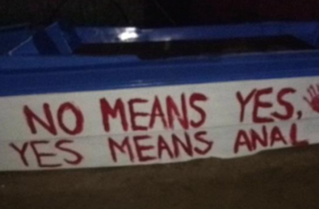 Texas Tech Frat Bros Booted for "No Means Yes, Yes Means Anal" Banner