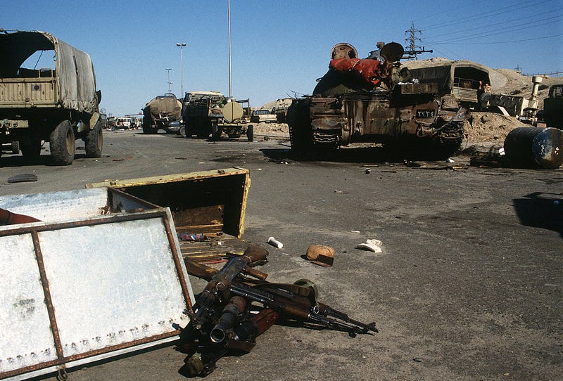 Iraqi Forces Were Annihilated While Retreating On 'The Highway Of Death' 25 Years Ago