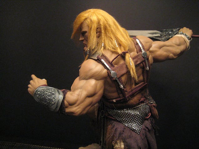 Artist builds beautiful He-Man sculpture with biceps the size of honey baked hams