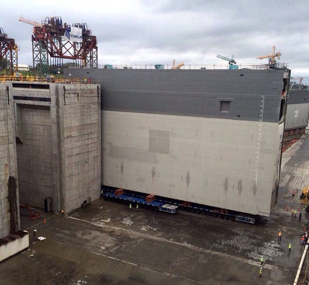 Así de gigantescas son las nuevas compuertas del Canal de Panamá