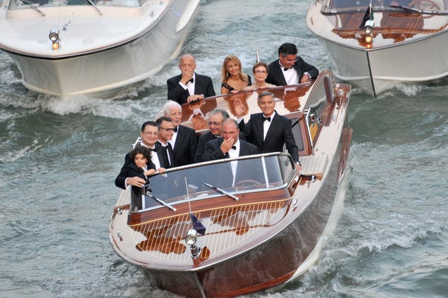 A Fleet of Weatherproofed Boats Stole the Spotlight at Clooney's Wedding