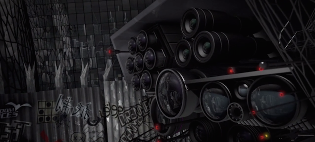 The drones and cameras in this dystopian animation are horrifying