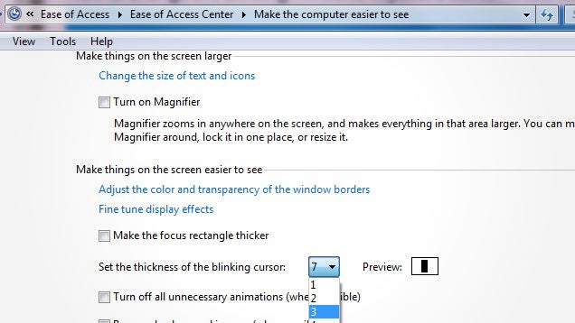 Make Your Windows Type Cursor More Visible by Increasing Its Thickness