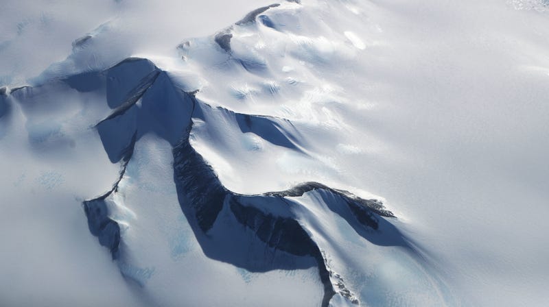 a view of the antarctic ice sheet.