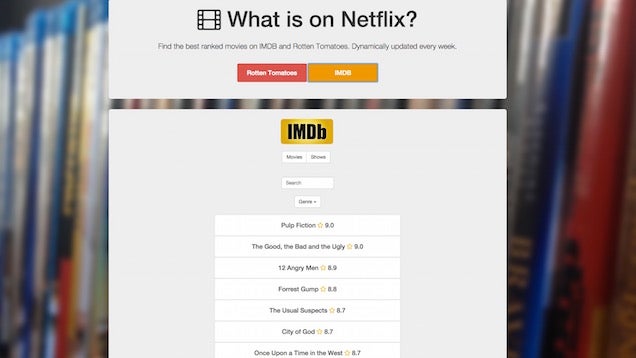What Is On Netflix? Uses Rotten Tomatoes and IMDB to Help Pick a Movie