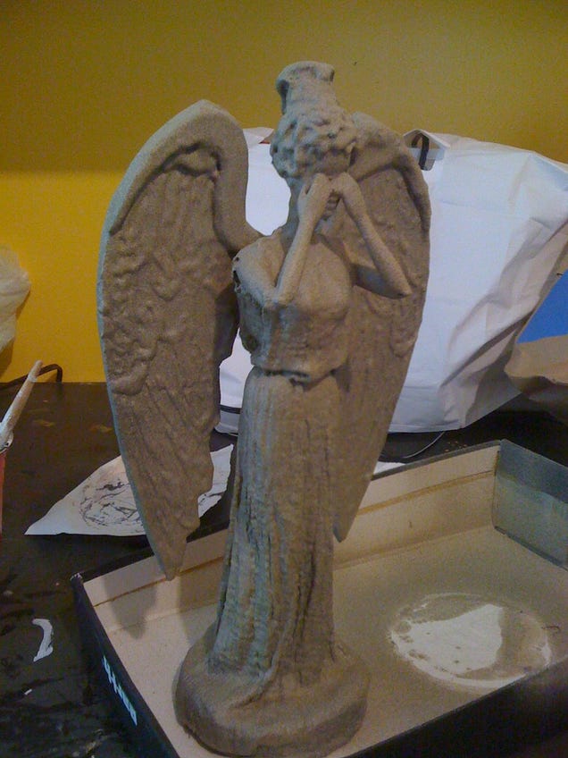 Weeping Angel Barbie is waiting for Ken to Blink