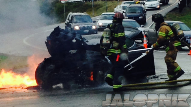 This Is What Fiery Tesla Model S Death Looks Like (UPDATED)