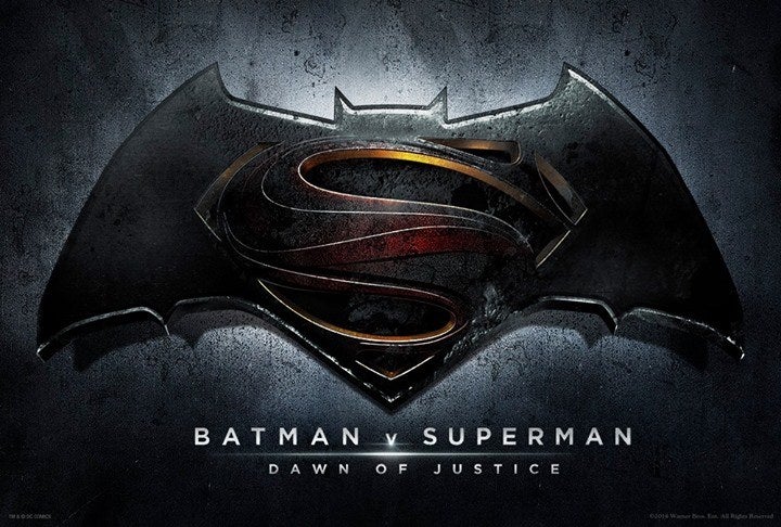 Here's the official logo for the new Batman V Superman Dawn of Justice