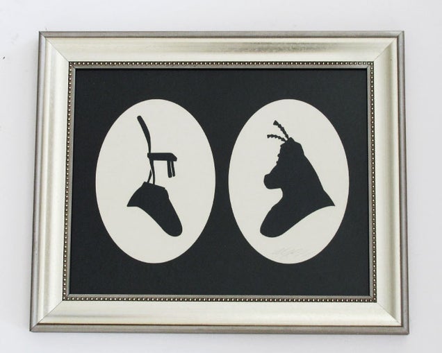Victorian paper silhouettes of famous (and infamous) scifi characters