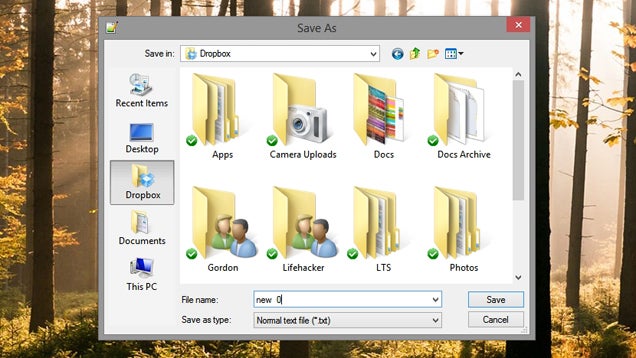 Save Files to Dropbox (and Other Cloud Services) by Default in Windows