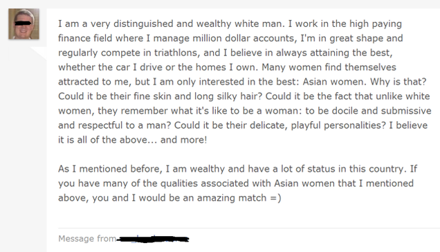 White Guys Creeping Out Asian Women on Dating Sites