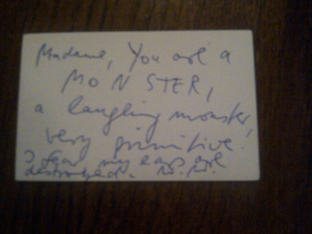 'Madam, You Are A Laughing Monster, Very Primitive!'