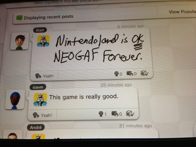 Nintendo's Miiverse Dreams of a Civilized, Spoiler-Free Online Community