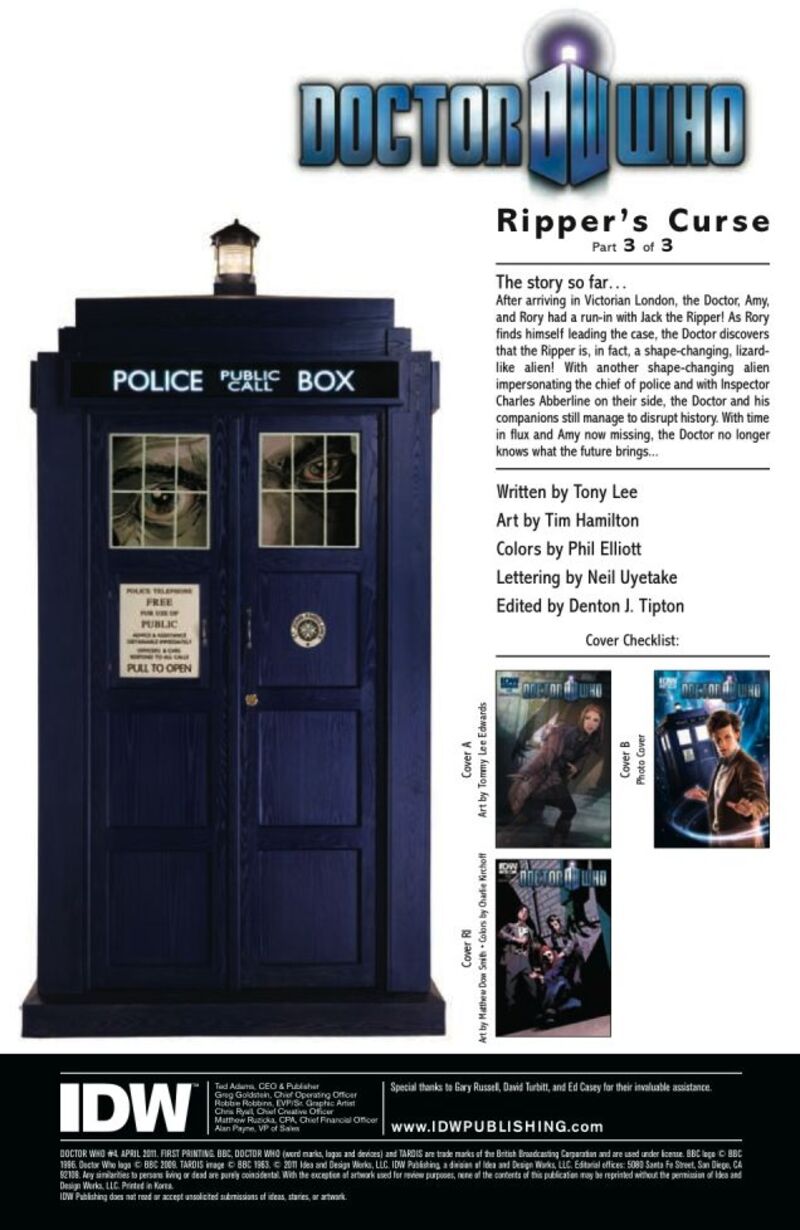 Check out a 7-page preview of IDW's Doctor Who comic: it's the 11th Doctor vs. Jack the Ripper!