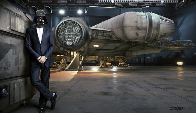 Clearest photo yet of the new Millennium Falcon—featuring Darth Iger
