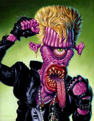 The Monsters of Rock, painted as literal monsters