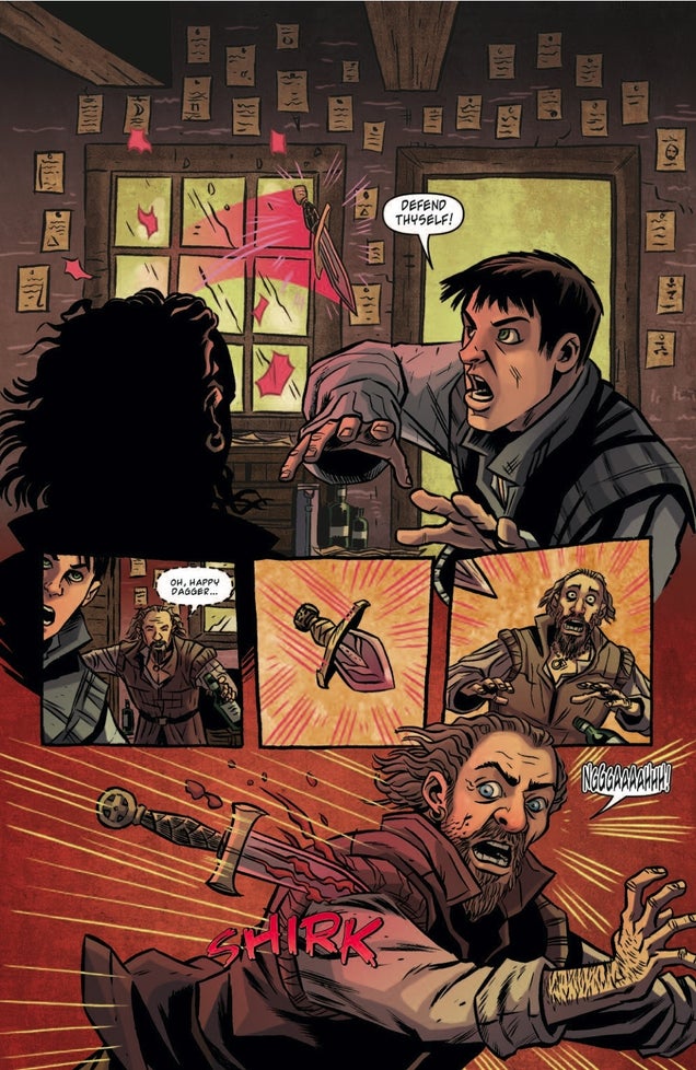 In this sneak peek of Kill Shakespeare, a happy dagger gets overzealous