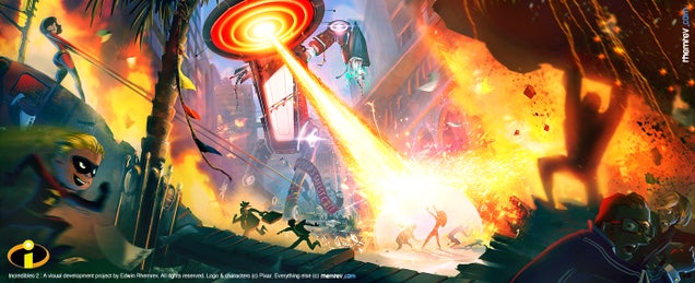 Gorgeous fan-made Incredibles 2 concept art makes us wish this was a real movie