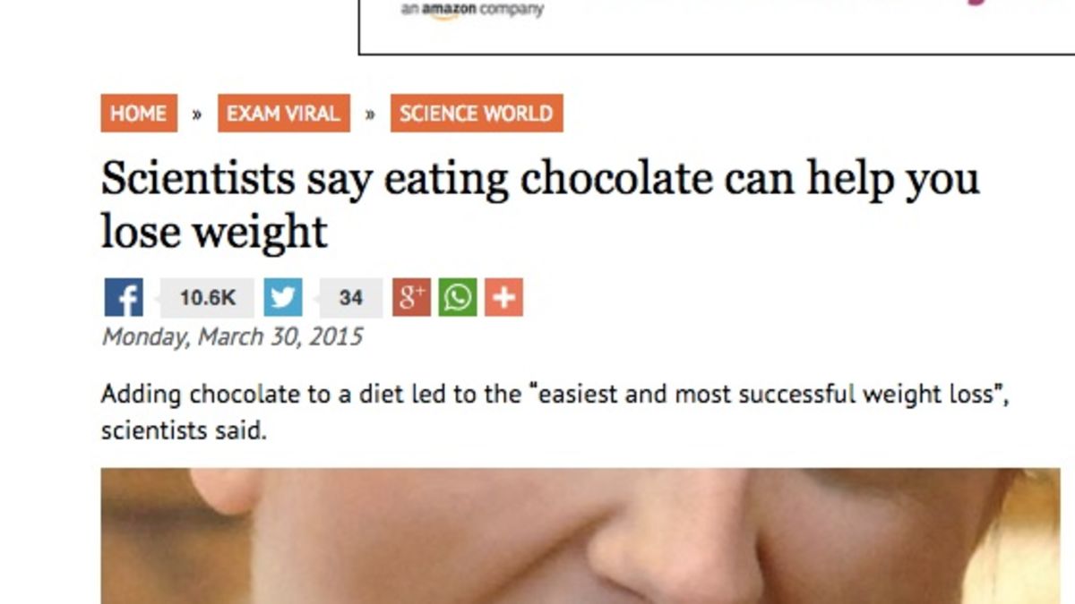 I Fooled Millions Into Thinking Chocolate Helps Weight Loss. Here's How.