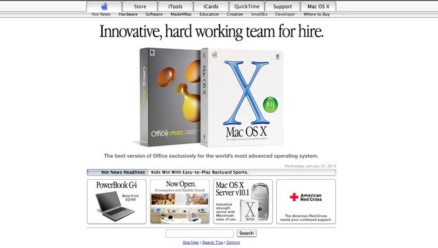 Every Apple.com Homepage From the Last 15 Years
