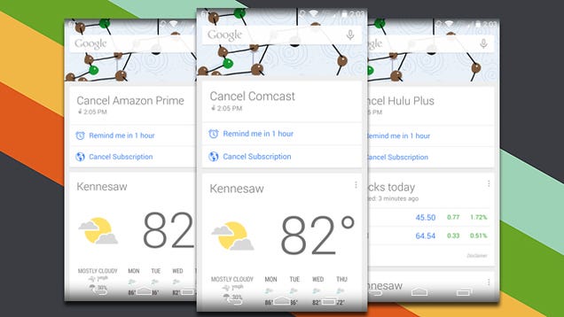 Use Google Now Reminders to Get Quick Links to Cancel Subscriptions