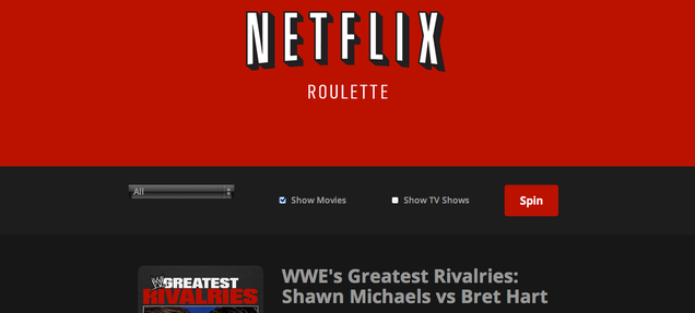 Netflix Roulette Will Cure Your Utter Inability to Pick a Movie