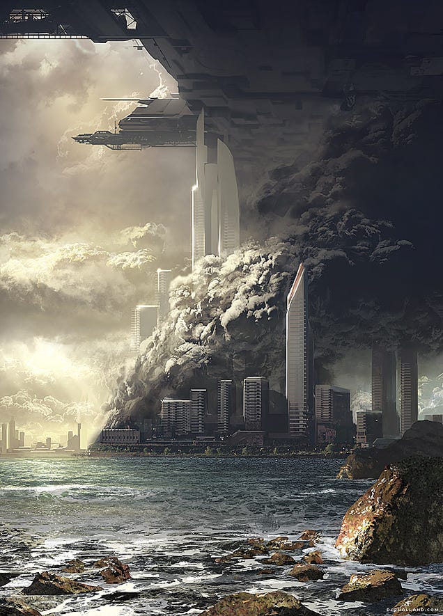 Nazi Explosions Meet Beautiful Landscape Paintings in This Video Game Concept Art