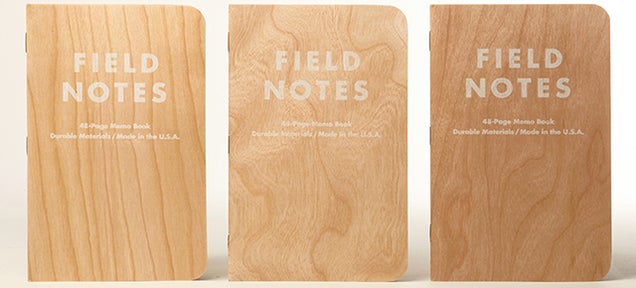 Real Wood Covers Make Every One of These Field Notes Notebooks Unique