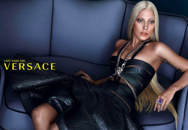 What Lady Gagas Versace Ads Look Like Without Photoshop
