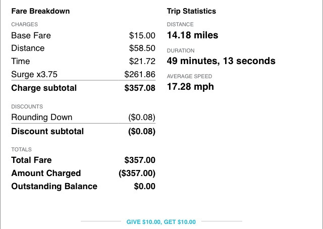 The $357 Uber Ride