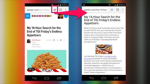 Enable the New Hidden "Reader" Mode in Chrome for Android