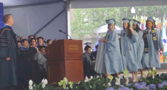 Emma Sulkowicz and Friends Carried Mattress During Columbia Graduation