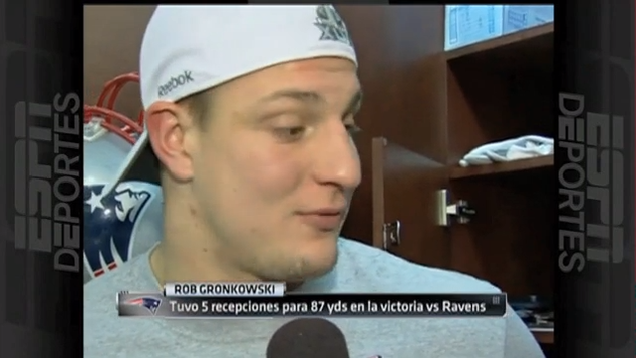 Rob Gronkowski, To An ESPN Deportes Reporter, On His Emotions Last Night: &quot;Yo Soy Fiesta&quot; - 1881f8q8jf05npng