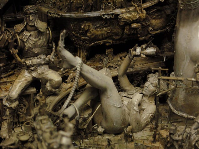 Kris Kuksi's Beautiful Art is Made From the Bones of Dead Model Kits