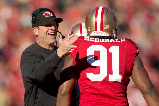 Jim Harbaugh Says Ray McDonald Will Play On Sunday