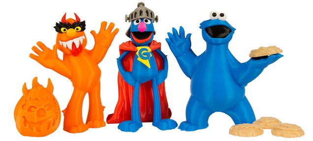 3D-Printable Cookie Monster and Grover Figures Hit the MakerBot Store