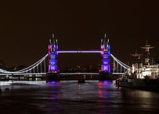 London Bridge Dons an LED Gown for Queen's Diamond Jubilee