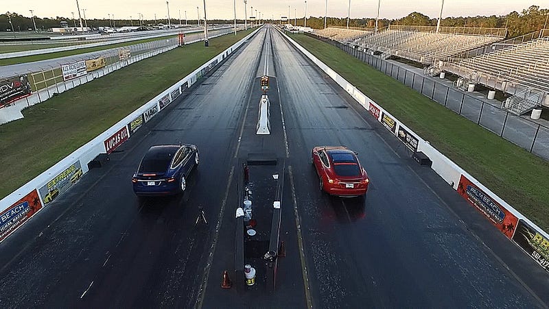 Can A Ludicrous Tesla Model X Beat A Ludicrous Model S In A Drag Race?