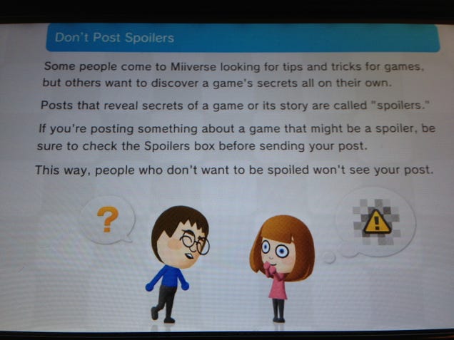 Nintendo's Miiverse Dreams of a Civilized, Spoiler-Free Online Community