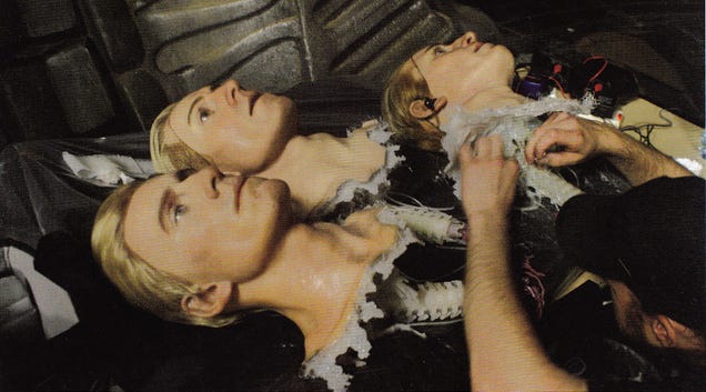 New behind-the-scenes Prometheus images shine a light on that horrific "birth" scene